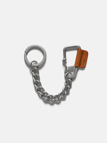 hobo Carabiner Chain Key Ring with Horse Leather Camel, Keychains