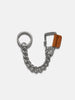 hobo Carabiner Chain Key Ring with Horse Leather Camel, Keychains
