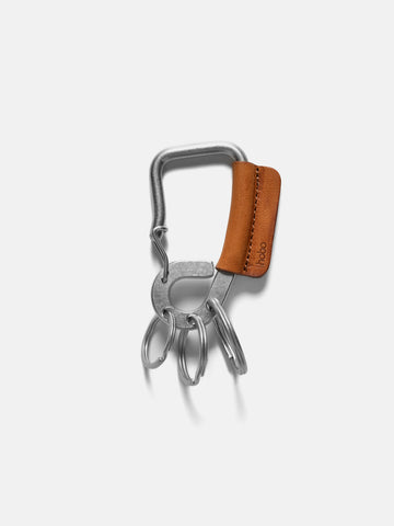 hobo Carabiner Key Ring with Horse leather Camel, Keychains