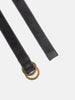 hobo Double Ring Belt Pig Suede Charcoal, Belts