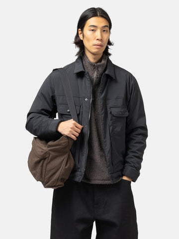 hobo Shoulder Bag Nylon Oxford Onibegie Dyed Brown, 