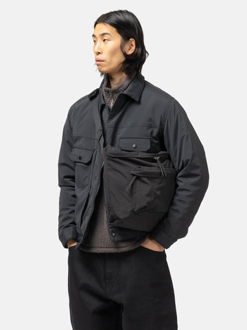 hobo Shoulder Bag Nylon Oxford Onibegie Dyed Charcoal, 