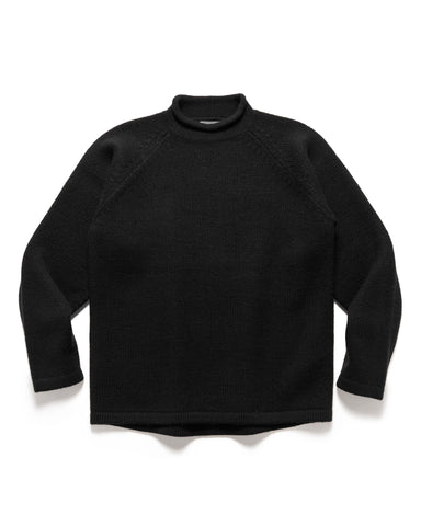 nonnative Adventurer Roll Neck Sweater Wool Yarn Black, Sweaters