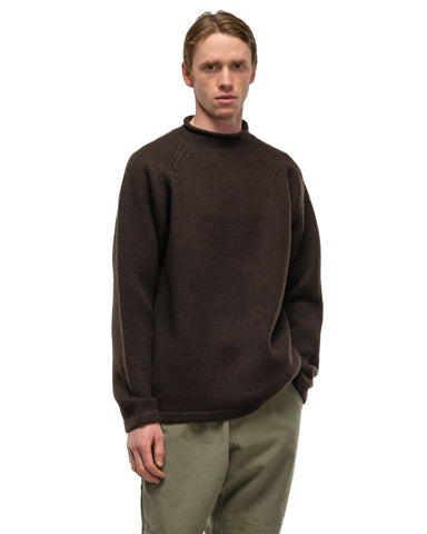 nonnative Adventurer Roll Neck Sweater Wool Yarn Brown, Sweaters