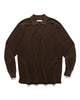 nonnative Dweller L/S Polo Shirt Cotton Pique Brown, Shirts