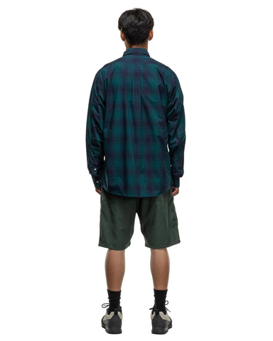 Dweller L/S B.D. Shirt Cotton Typewriter Tartan Check Green - HAVEN