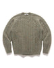 nonnative Worker Aran Sweater Kid Mohair/W/N/P Yarn Khaki, Sweaters