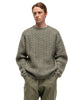 nonnative Worker Aran Sweater Kid Mohair/W/N/P Yarn Khaki, Sweaters