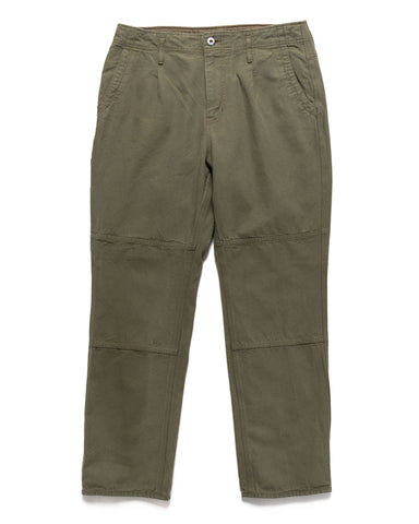 nonnative Worker Trousers Cotton Oxford Sulfur Dye Khaki, Bottoms