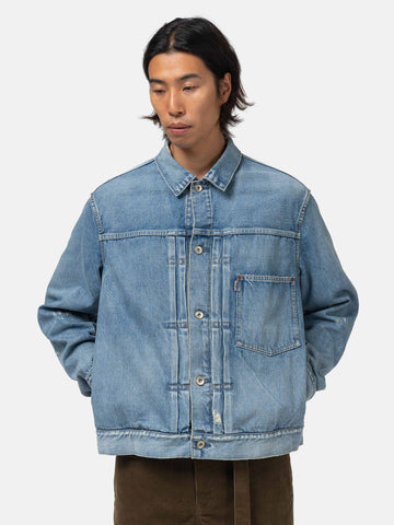sacai BEYONDEXX Denim Jacket Light Blue, Trucker Jackets