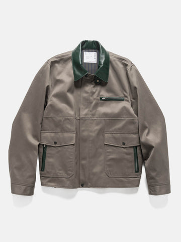 Flat shot of the sacai Cotton Chino Blouson Gray