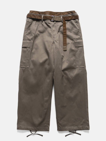 sacai Cotton Chino x Nylon Twill Pants Gray, Cargo Pants