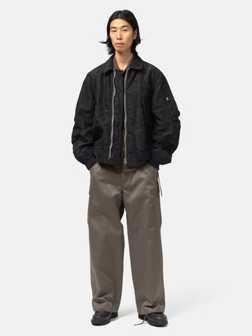 sacai Cotton Chino x Nylon Twill Pants Gray, Cargo Pants