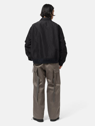 sacai Cotton Chino x Nylon Twill Pants Gray, Cargo Pants