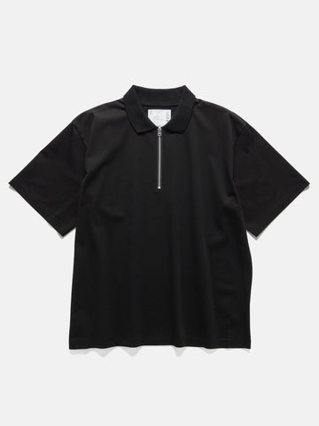 flat shot of sacai Cotton Jersey T-Shirt Black