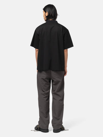 rear view of model wearing the sacai Cotton Jersey T-Shirt Black