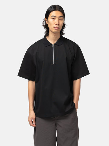 half-body view of model wearing the sacai Cotton Jersey T-Shirt Black