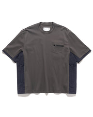 sacai Cotton Jersey T-Shirt C/Grey x Navy, T-shirts