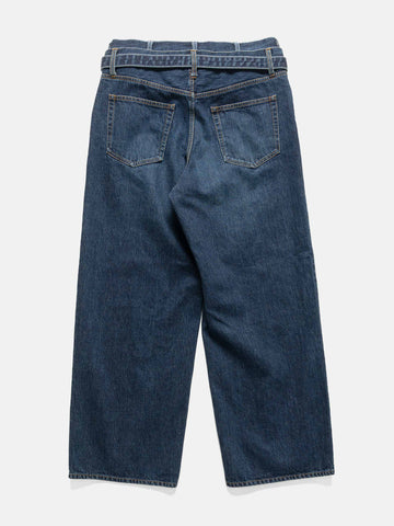 flat shot of the back of the sacai Denim Pants Blue