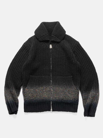 sacai Garment Dye Wool Knit Cardigan Black, Cardigans
