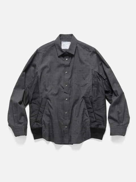 sacai Glen Check Shirt Gray, Shirts