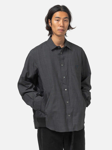 sacai Glen Check Shirt Gray, Shirts