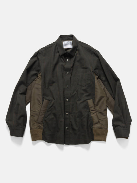 sacai Glen Check Shirt Khaki, Shirts