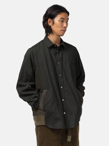 sacai Glen Check Shirt Khaki, Shirts