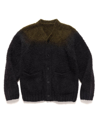 sacai Gradation Knit Cardigan Khaki x Black, Sweaters