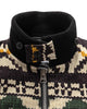 sacai Pattern Knit Print Blouson Jacket Black x Green, Outerwear