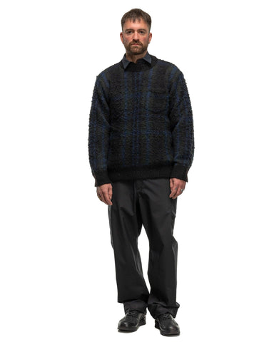 sacai Plaid Knit Sweater Black, Sweaters