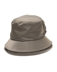 sacai Pocket Double Brim Hat / Nylon Twill Taupe, Headwear