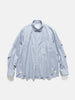 Flat shot of the sacai Poplin Shirt Blue Stripe