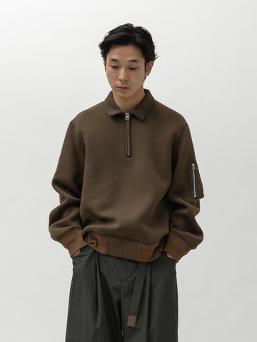 sacai Sponge Sweat Polo Shirt Brown, Polos