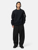 full-body  view of the model wearing the sacai Sponge Sweat Pullover Black