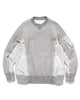 Sponge Sweat x Nylon Twill Pullover Light Grey x Light Grey - HAVEN