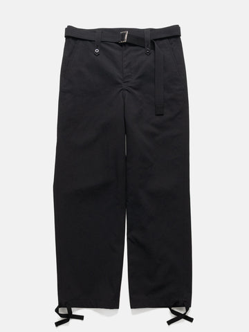 flat shot of the sacai Weathercloth Pants Black