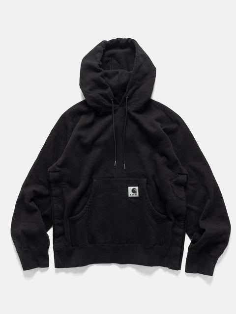 sacai x Carhartt WIP Cotton Jersey Hoodie Black, Hoodies