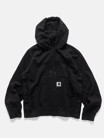 sacai x Carhartt WIP Cotton Jersey Hoodie Black, Hoodies