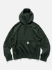 sacai x Carhartt WIP Cotton Jersey Hoodie Green, Hoodies