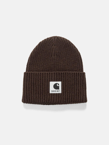 sacai x Carhartt WIP Wool Knit Beanie Dark Beige, Beanies