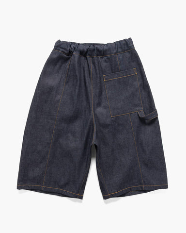 sageNATION Box Pleat Shorts Raw Denim, Bottoms