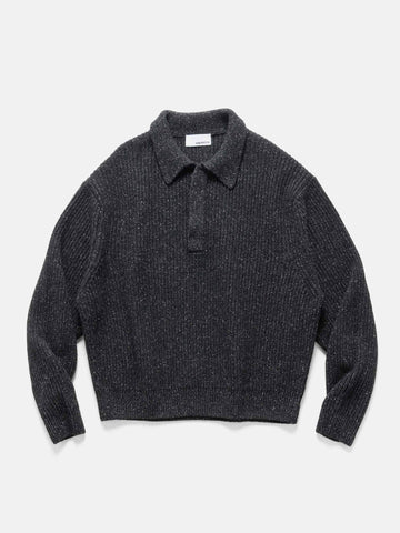 sageNATION Polo Knit Speckled Charcoal, Sweaters