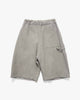 sageNATION Box Pleat Shorts Grey Herringbone, Bottoms