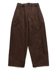 sageNATION Box Pleat Trouser Cotton Drill Brown, Bottoms