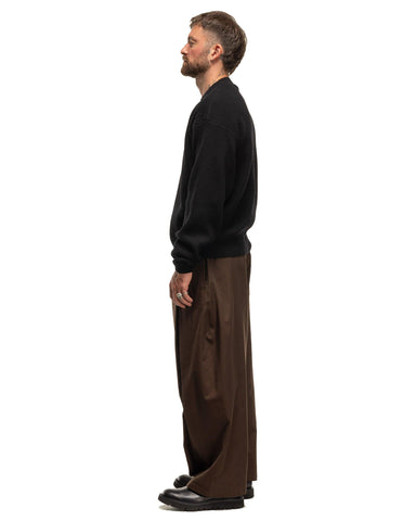 sageNATION Box Pleat Trouser Cotton Drill Brown, Bottoms