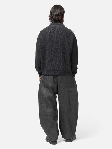 sageNATION Box Pleat Trouser Denim Raw Black, Jeans