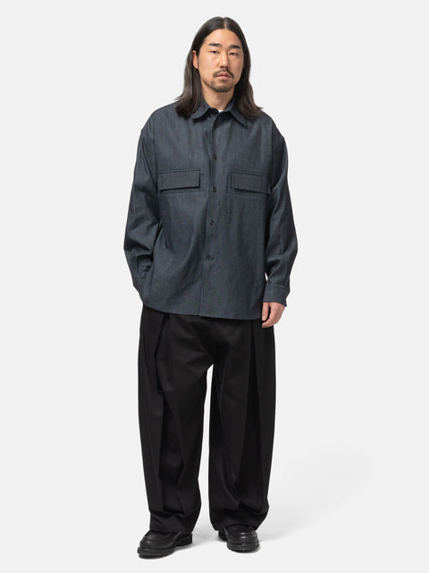 sageNATION Flap Shirt Indigo Stripe, Shirts