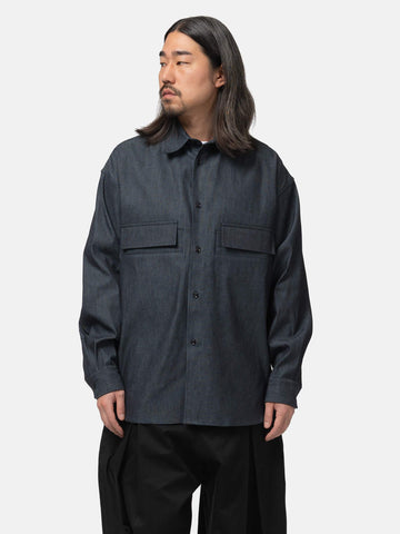sageNATION Flap Shirt Indigo Stripe, Shirts