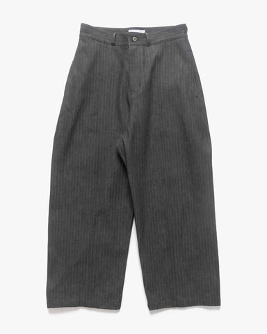 sageNATION Welt Trouser Denim Dark Grey Herringbone, Bottoms